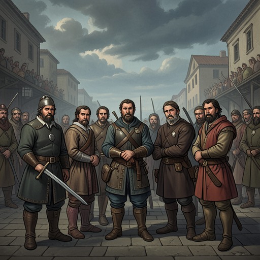 The Culture of Dueling from "The Three Musketeers". This flow traces how dueling begins as social provocation and becomes a language of political identity and moral choice.