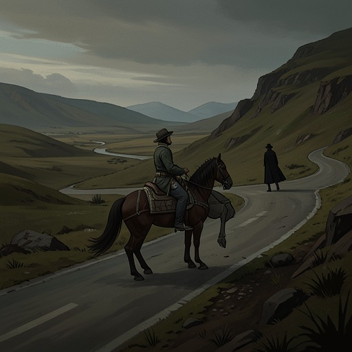 The Road as a Political Battlefield from "The Three Musketeers". This flow traces how roads, relays, inns, and crossings turn travel into a contest of intelligence and endurance.