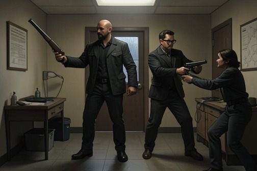 Cormac and Scarlet Are Abducted by FBI Impersonators from "MARRIED TO MY MASTER: A Bad Boy Hitman Romance". Cormac and Scarlet Are Abducted by FBI Impersonators is the motel ambush in which the pair lose their freedom and are taken by two armed men.