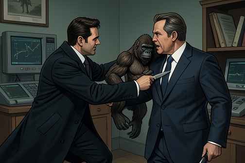 Hayden's gorilla attack on Will from "The Vampire Prince’s Bride". Hayden's gorilla attack on Will is the decisive escalation of the conflict surrounding Kaelyn's stalking.