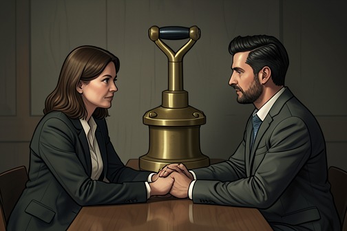 Scarlett and Max's fake-engagement bargain from "The Vampire Prince’s Bride". Scarlett and Max's fake-engagement bargain is the turning point that transforms an attempted arrest into an audacious contract.