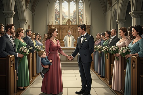 Scarlett and Max's wedding from "The Vampire Prince’s Bride". Scarlett and Max's wedding marks the conversion of a calculated arrangement into an openly chosen family life.