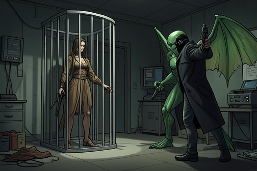 Senett奴隶拍卖与Zon救出Lisa from "The Vampire Prince’s Bride". Senett’s slave auction and Zon’s rescue of Lisa is the decisive turning point in Lisa’s first encounter with the alien future.