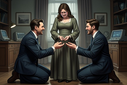 Xavier and Timothy's Marriage Proposal from "The Vampire Prince’s Bride". Xavier and Timothy’s Marriage Proposal is the decisive domestic culmination of Amelia’s relationship with the two Alphas.