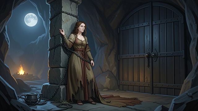 Dark Moon Captivity from "The Vampire Prince’s Bride". A Pregnant Hostage Isolation Ella is transported to the Dark Moon and denied proper care.