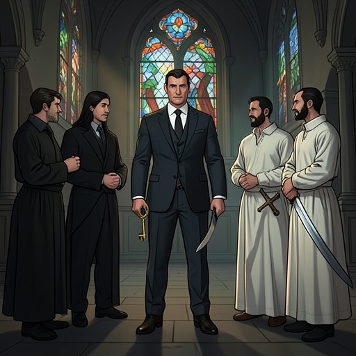 The Human-Vampire Political Settlement from "The Vampire Prince’s Bride". This flow follows Sheridan’s attempt to preserve coexistence while defending human donors and his human queen from competing institutions.