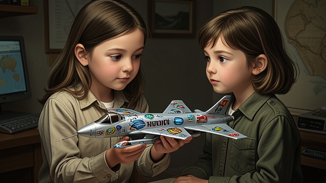 The YF-22 Model from "RE". The YF-22 Model Alicia Brooks travels to Hobby Station to buy a YF-22 Model Kit as a symbolic gift for Tabitha Moore.