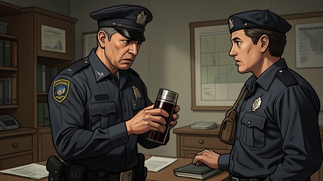 Police Confirmation from "RE". Police Confirmation Officer Williams identifies the substance in the Batman thermos as heroin but warns that the chain of possession may complicate…