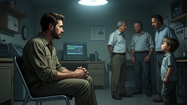 County Detention from "RE". County Detention Daniel Moore waits in county custody while Laurie Moore tries to care for his sons.