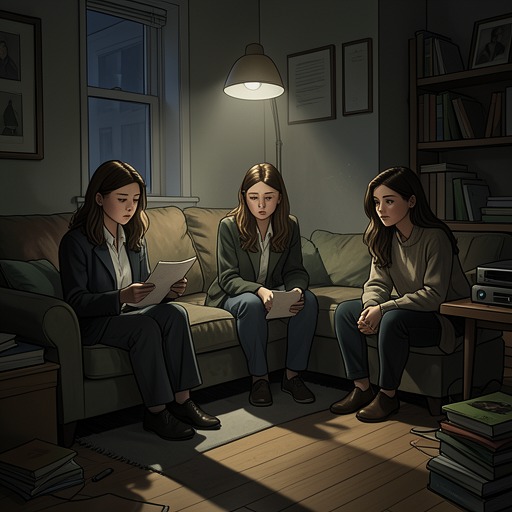The Friends’ Secrets from "RE". This flow follows the three girls as secrets, guilt, and unequal belief reshape their friendship group.