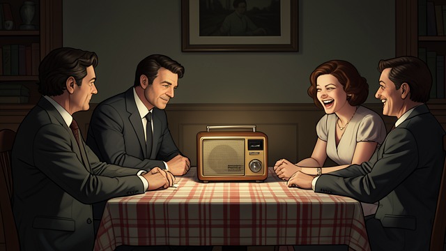 Radio Morale from "Pamela's War". Radio Morale Voices of Reassurance The household listens to Winston Churchill’s speeches, comedy programs, Charles Hill, and music broadcasts.