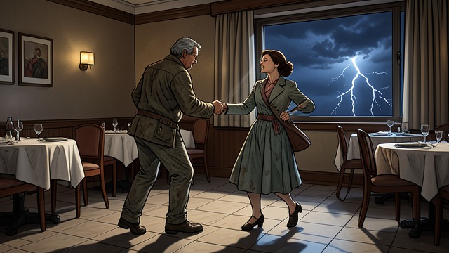 Secret Dance Lessons from "Pamela's War". Secret Dance Lessons Hidden Instruction Two adult friends teach Pamela the waltz, quickstep, and cha-cha-cha in the hotel dining room.