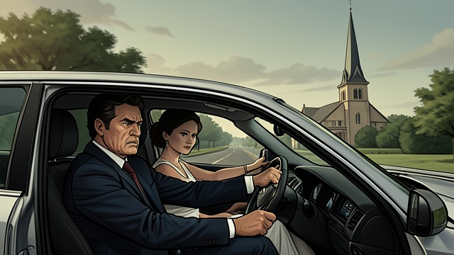 The Wedding Drive from "Pamela's War". The Wedding Drive Last-Minute Doubt As Sidney Wheeler drives Pamela toward St Kenelm’s Church, he repeatedly tells her that she can turn back.