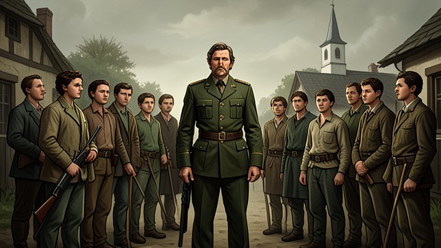Sidney Takes Command from "Pamela's War". Sidney Takes Command Veteran Authority Sidney Wheeler’s experience in World War I makes him the natural local commander.