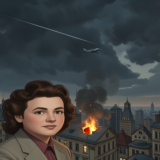 The Air Raid Escalation from "Pamela's War". This flow traces bombing from distant anxiety to direct destruction and enduring trauma.