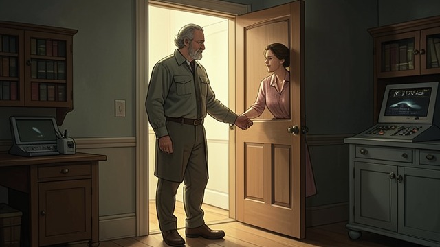 A Welcome at the Door from "Stephen King Three Classic Novels Box Set: Carrie, 'Salem's Lot, the Shining". A Welcome at the Door Reassurance Thomas tells Carrie she is beautiful when she opens the door.