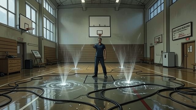 Water Enters the Gym from "Stephen King Three Classic Novels Box Set: Carrie, 'Salem's Lot, the Shining". Water Enters the Gym Sprinklers Activated Carrie White turns on parts of the sprinkler system in an effort to punish the students who laughed at her.