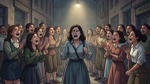 A Group Chooses the Joke from "Stephen King Three Classic Novels Box Set: Carrie, 'Salem's Lot, the Shining". A Group Chooses the Joke Participation Spreads The girls chant, laugh, and throw sanitary products at Carrie.