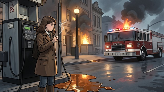 Fuel and Flame from "Stephen King Three Classic Novels Box Set: Carrie, 'Salem's Lot, the Shining". Fuel and Flame An Unchecked Hazard At Teddy’s Amoco, gas pumps have been opened and fuel pours into the street.
