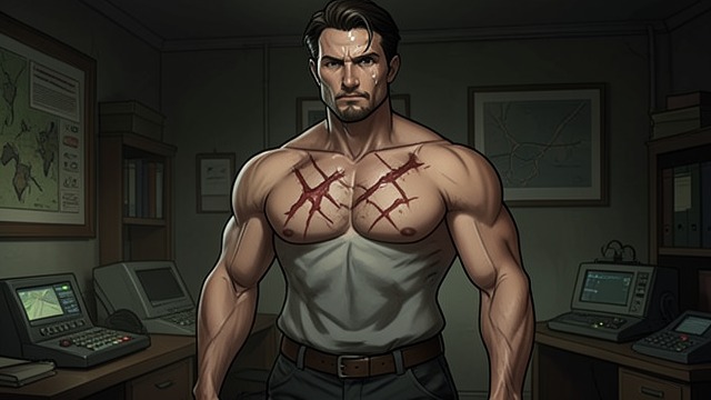 A Powerful Presence from "Mon Loup Alpha". A Powerful Presence An Image of Strength Nemrod appears physically imposing and carries himself like a fighter.