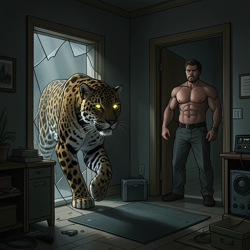 The Jaguar Attack from "Mon Loup Alpha". The jaguar’s arrival turns Nemrod’s hidden pursuit into an open fight and makes Julien a witness to the danger surrounding him.