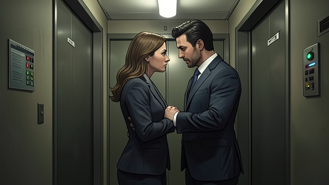 Elevator Collision from "Falling For The CEO: BAD BOY ROMANCE". A Chance Collision Immediate Attraction Diana Jones reaches the elevator late and finds William King waiting for her.