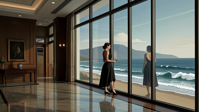 Hotel Waterfront from "Falling For The CEO: BAD BOY ROMANCE". A Workplace At The Water's Edge Public Space Grace Hotel Cape Town overlooks the bay and Table Mountain.