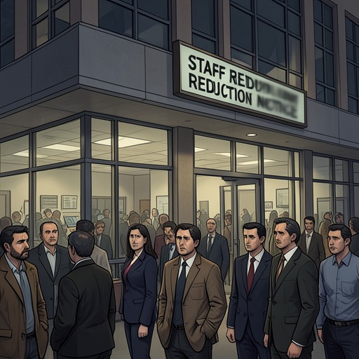 Retranchment Conflict from "Falling For The CEO: BAD BOY ROMANCE". This flow follows the institutional conflict between financial survival and the human cost of cutting staff.