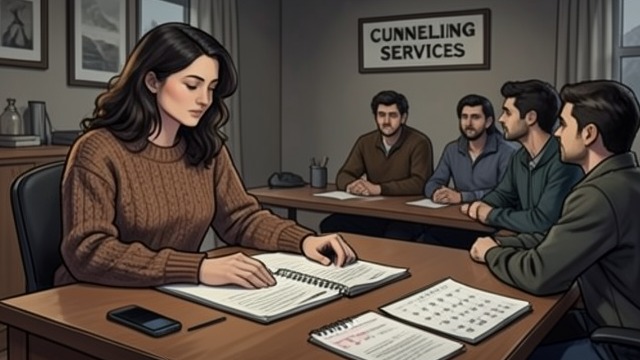 Counseling and Helpline Work from "Roommate Wars & Midnight Kisses (My College Romance)". Turning Interest into Practice Leah joins a campus helpline and begins regular counseling after attending the EMT mental-health panel.
