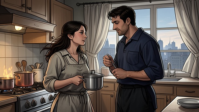 Comfort Food Intimacy from "Roommate Wars & Midnight Kisses (My College Romance)". A Taste of Home The Kitchen Truce over Jook gives Leah Kim and Liam Reed a setting in which care does not require crisis.