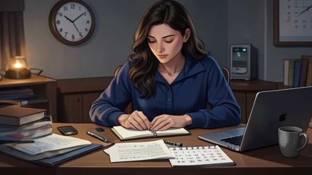 Academic Pressure from "Roommate Wars & Midnight Kisses (My College Romance)". The Scholarship Ledger Leah organizes classes, work-study, advising, and exam deadlines with near-military precision because a GPA below the required threshold…