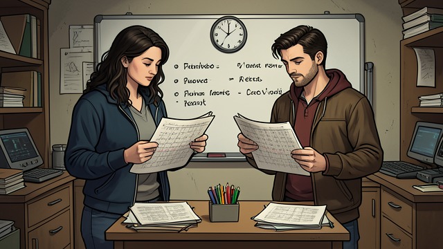 The Reconciliation Terms from "Roommate Wars & Midnight Kisses (My College Romance)". A Relationship Rebuilt in Detail Concrete Agreements Leah and Liam create shared calendars, weekly Emotional Staff Meetings, rules for postponing difficult…