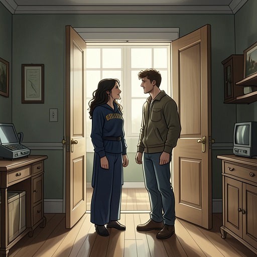 The Shared Home as a Test of Character from "Roommate Wars & Midnight Kisses (My College Romance)". This flow traces how the accidental shared home forces Leah Kim and Liam Reed to confront their separate histories and eventually turn a contested room into a…