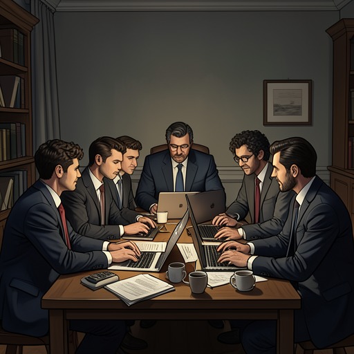 The Campaign Team’s Endurance from "The Executive Assistant: A female CEO·male assistant workplace romance". This thread follows the employees who absorb the LearnQuest reversal and complete the work despite fatigue and a punishing deadline.