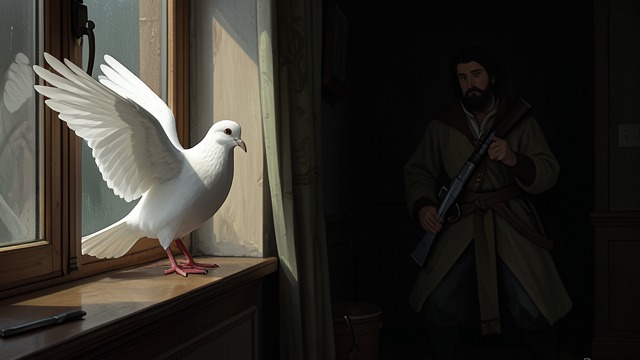 White Dove from "A cataclysmic lack of Harmony". White Dove The poem addresses a white dove, traditionally associated with peace and innocence.