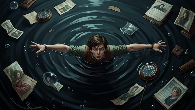 Mind Dive from "A cataclysmic lack of Harmony". Mind Dive The younger self is told to jump inside the mind and swim through memories. Reflection is represented as immersion rather than detached analysis.