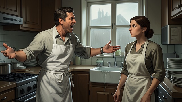 Domestic Commands from "A cataclysmic lack of Harmony". Domestic Commands The poem opens with urgent orders to wash dishes and prepare meals.