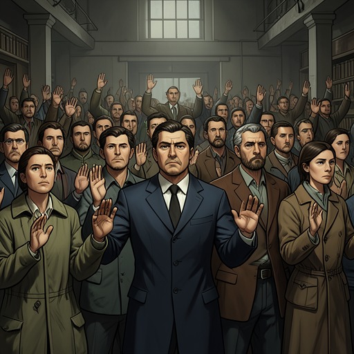 The Pressure Of Society from "A cataclysmic lack of Harmony". This flow traces how public approval turns human identity into a machine governed by other people's Opinions.