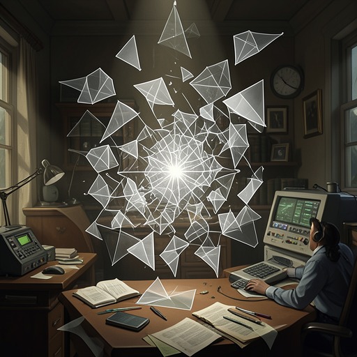 From Order To Collapse from "A cataclysmic lack of Harmony". This flow traces the book's recurring movement from controlled form toward emotional and linguistic breakdown.