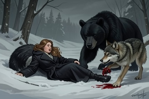 Wilder rescues Adrienne from a bear from "Insatiable Box Set: Books 1-4". Wilder rescues Adrienne from a bear at the moment when her wilderness ordeal reaches its most immediate and apparently fatal crisis.