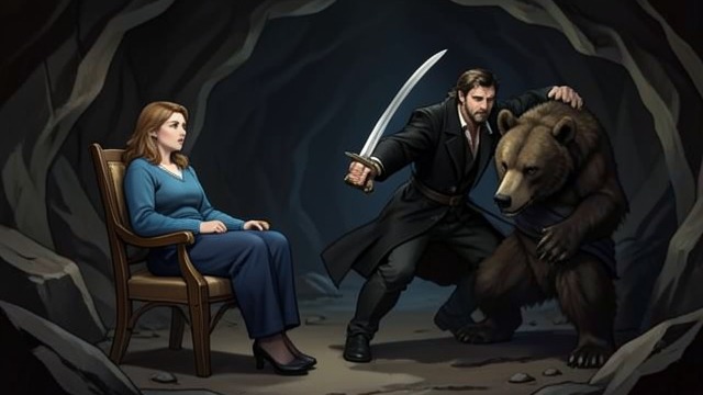 Bane Saves Her from a Bear from "Insatiable Box Set: Books 1-4". Bane Saves Her from a Bear A shared danger A bear enters the cave while Adrienne is bound, and Bane fights it rather than abandon her to be killed.