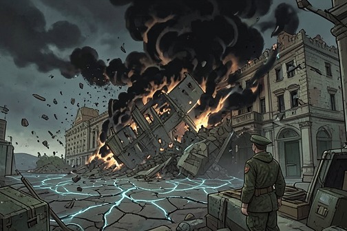 Cordell Plaza毁灭 from "Awakening the Angel System: Apocalypse: A LitRPG Progression Fantasy". Cordell Plaza Destruction is the moment when Jack’s campaign against Michael crosses from targeted warfare into mass retribution.