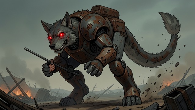 Khloros Pilot from "Awakening the Angel System: Apocalypse: A LitRPG Progression Fantasy". A Familiar Machine The Khloros appears repeatedly as an autonomous wolf-like MECHFrame destroying armies.