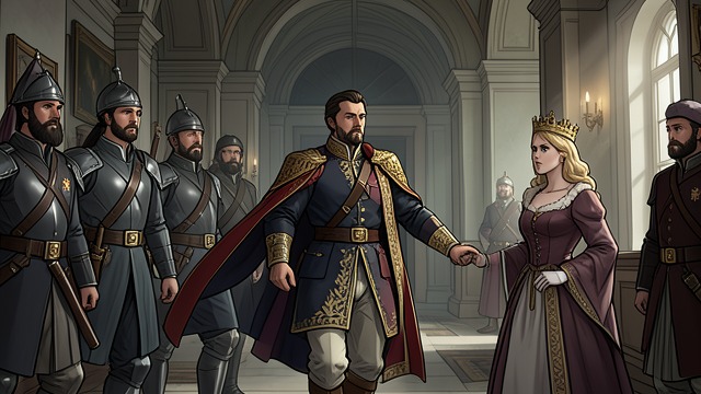 Royal Marriage from "Awakening the Angel System: Apocalypse: A LitRPG Progression Fantasy". A Crowned Outsider Jack enters the Selfian court through a political marriage with Selfia Cordelica.