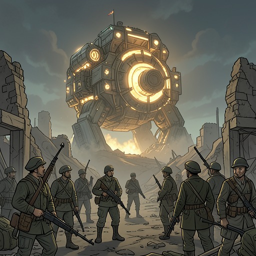 The Infinity Machine and the War for Humanity from "Awakening the Angel System: Apocalypse: A LitRPG Progression Fantasy". This flow follows the hidden struggle over the Infinity Machine from scattered expeditions to a final confrontation that changes the world.