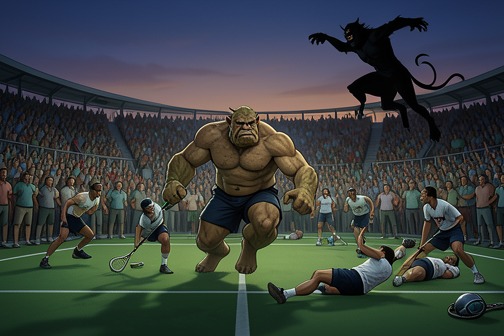 Kanima attack during the semifinal from "Holding Out for a Hero ▸ Stiles Stilinski (2)". The Kanima attack during the semifinal is the moment when a competitive school lacrosse game becomes an open supernatural crisis.