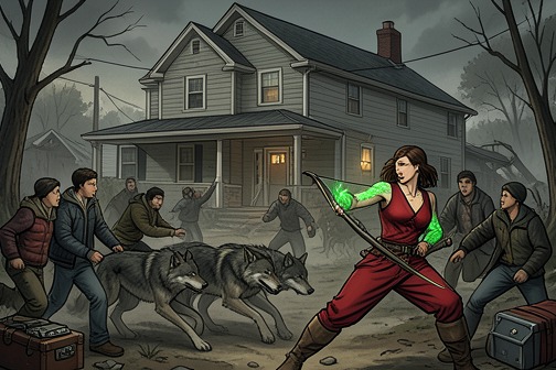 McCall 家袭击与防卫 from "Holding Out for a Hero ▸ Stiles Stilinski (2)". McCall House Attack is a coordinated supernatural assault that turns the McCall house into a contested refuge.