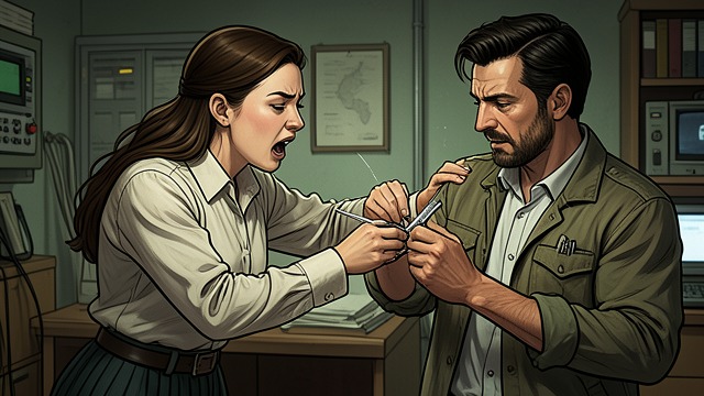 The Nail File from "Holding Out for a Hero ▸ Stiles Stilinski (2)". The Nail File Unequal Threat Erica Reyes threatens Carson Bradley with claws and superior physical strength.