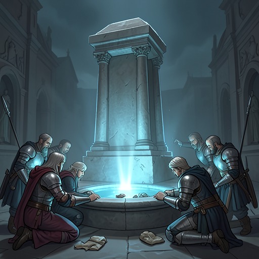 Vanguard’s Restoration from "New Life as a Max Level Archmage". This flow traces the revival of Vanguard from a dormant monument into a renewed organization with a future purpose.