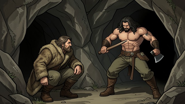A Calculated Challenge from "When the Cold Breathes A Ragnar Stormbringer Tale A Ragnar Stormbringer Tale". Drawing Out the Beast Choosing the Ground Ragnar waits near the cave rather than entering it.